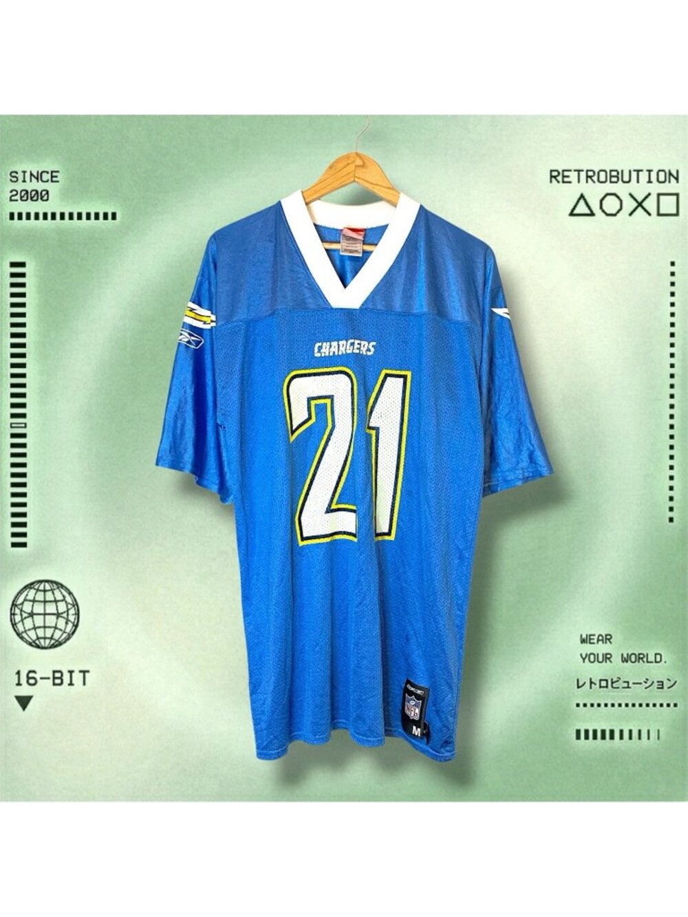 Vintage Los Angeles Chargers Tomlinson Reebok NFL Jersey  Blue Size M